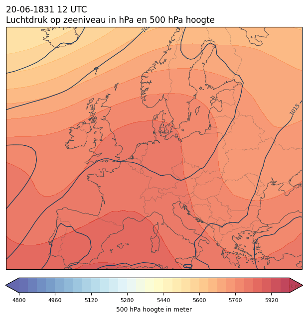 Weerkaart van 20 juni 1831 om 12 UTC