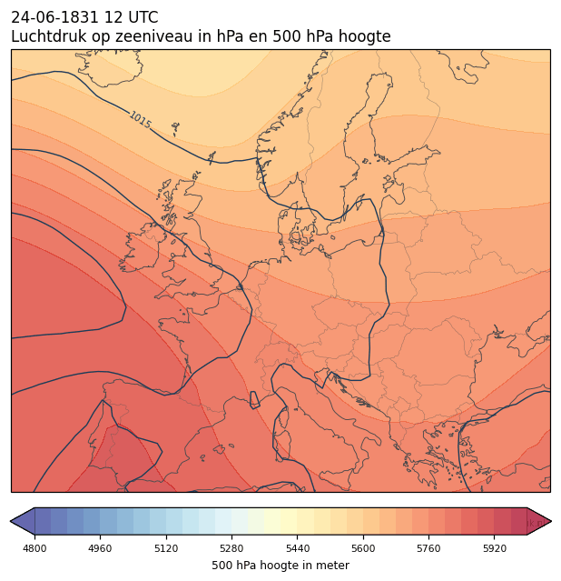 Weerkaart van 24 juni 1831 om 12 UTC