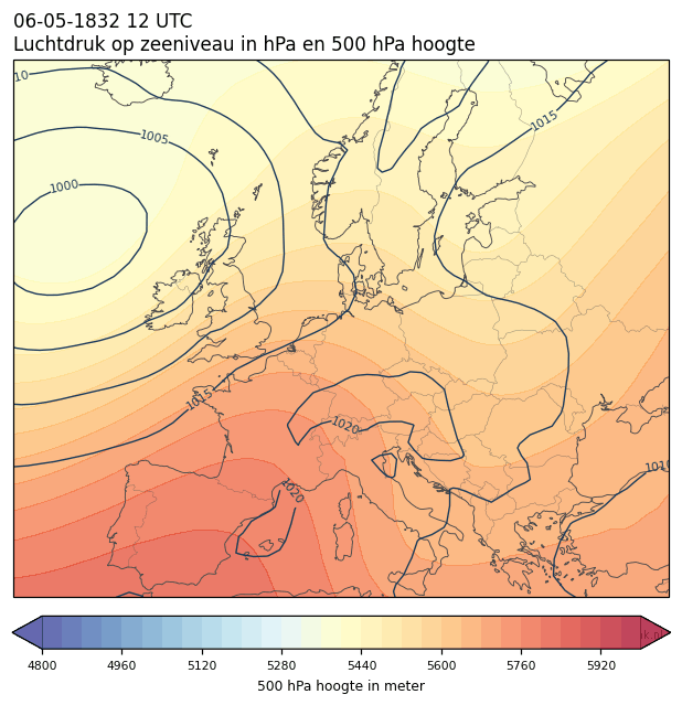 Weerkaart van 6 mei 1832 om 12 UTC