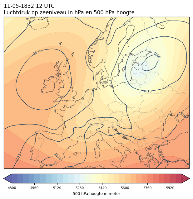 Weerkaart van 11 mei 1832 om 12 UTC