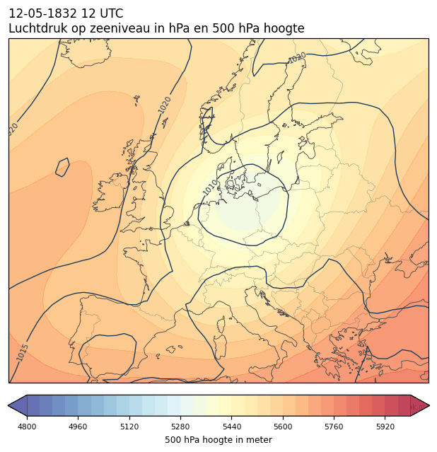 Weerkaart van 12 mei 1832 om 12 UTC