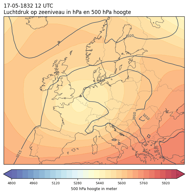 Weerkaart van 17 mei 1832 om 12 UTC