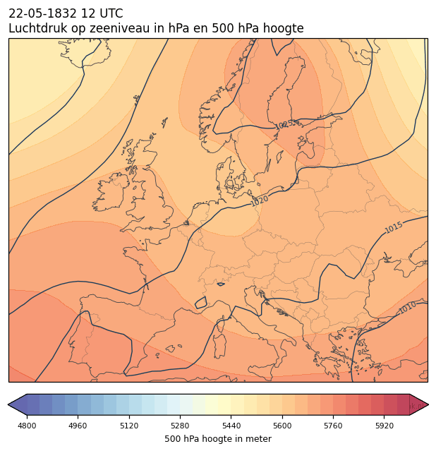 Weerkaart van 22 mei 1832 om 12 UTC