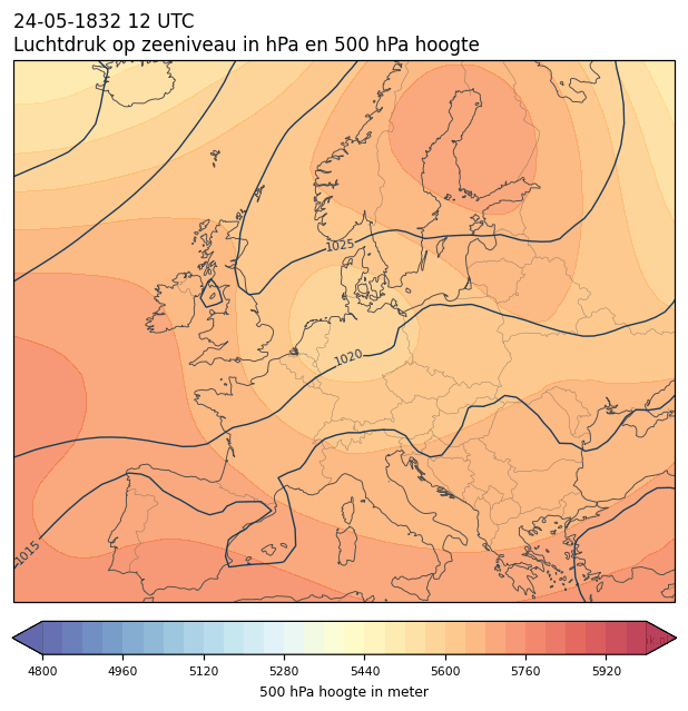Weerkaart van 24 mei 1832 om 12 UTC