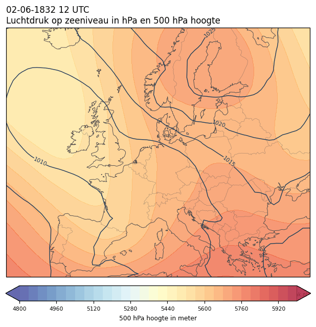 Weerkaart van 2 juni 1832 om 12 UTC