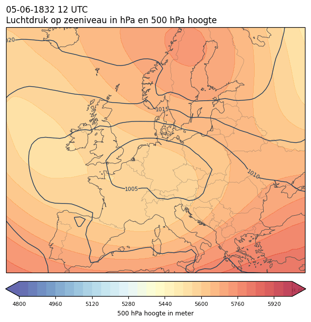 Weerkaart van 5 juni 1832 om 12 UTC