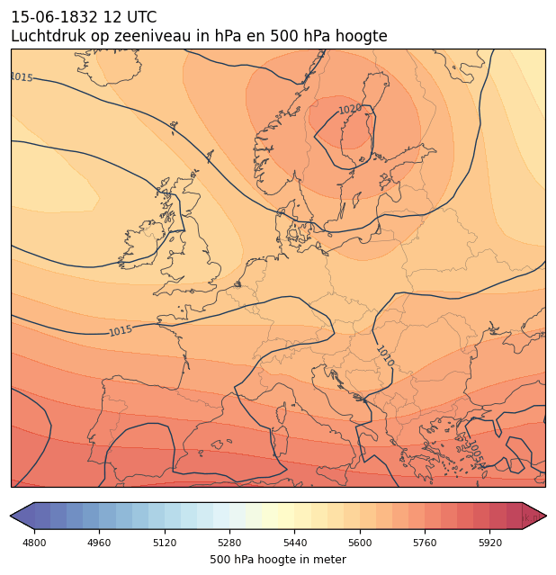 Weerkaart van 15 juni 1832 om 12 UTC
