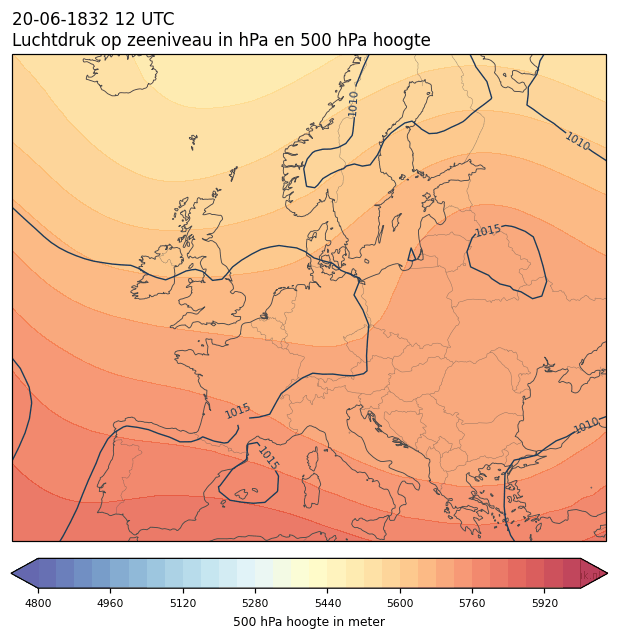 Weerkaart van 20 juni 1832 om 12 UTC