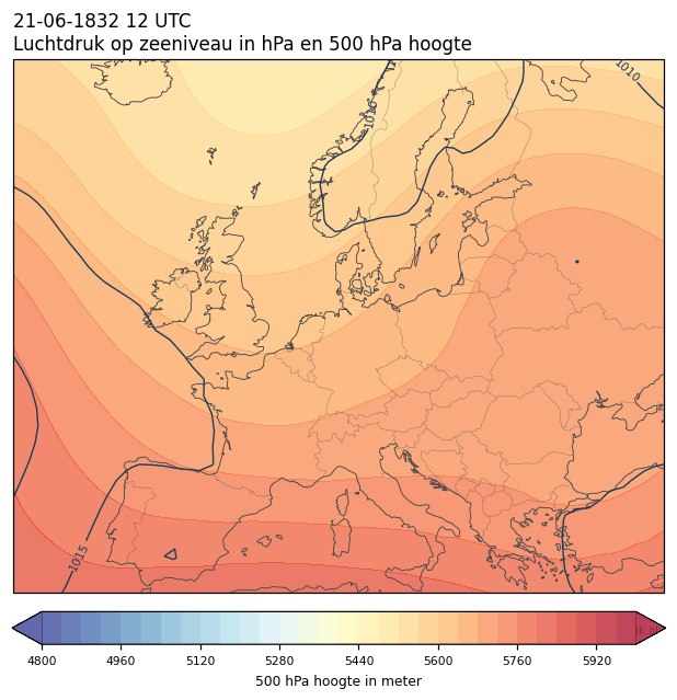 Weerkaart van 21 juni 1832 om 12 UTC