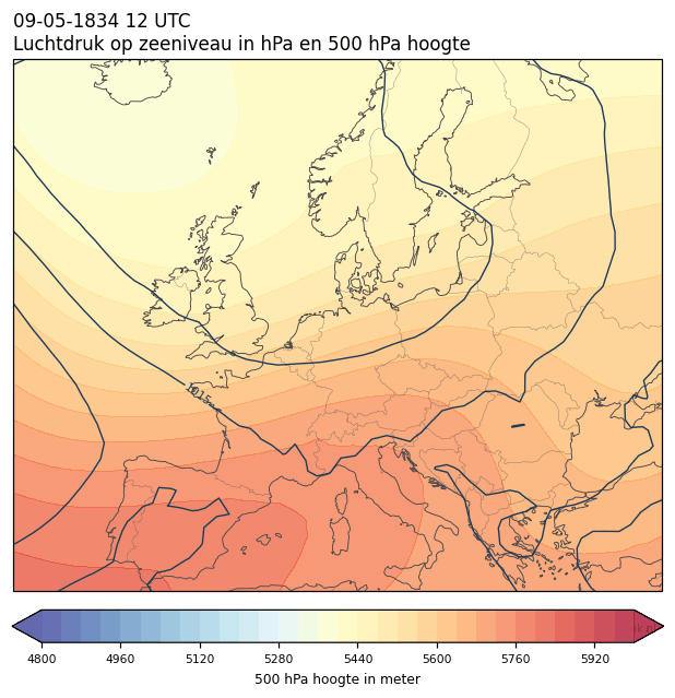 Weerkaart van 9 mei 1834 om 12 UTC