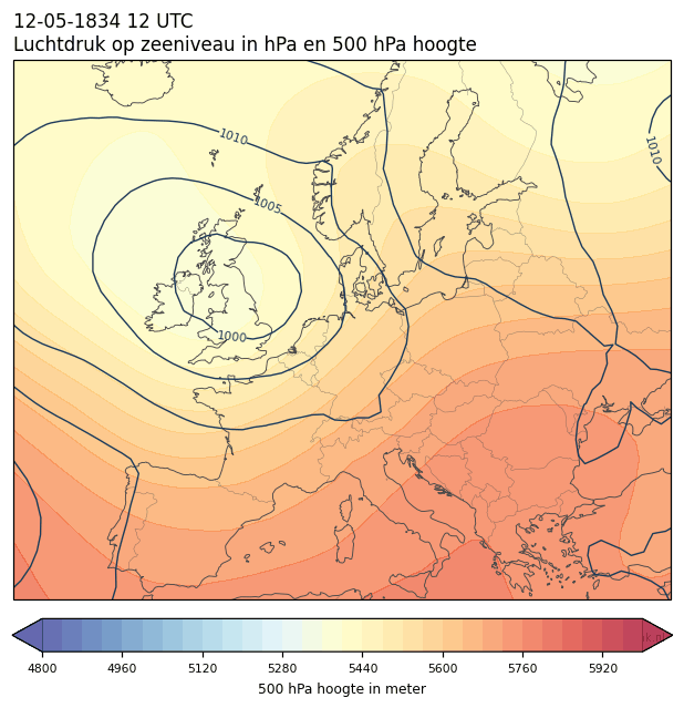 Weerkaart van 12 mei 1834 om 12 UTC
