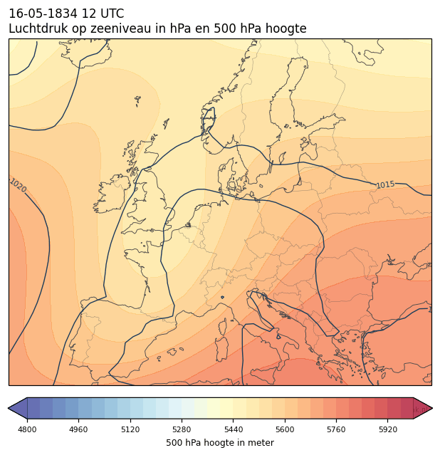 Weerkaart van 16 mei 1834 om 12 UTC