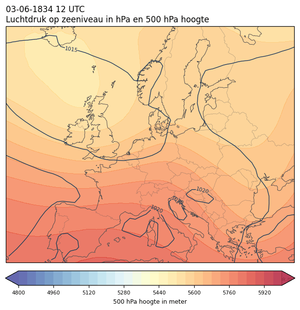 Weerkaart van 3 juni 1834 om 12 UTC