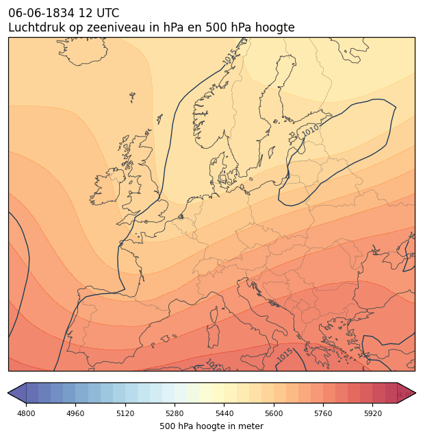 Weerkaart van 6 juni 1834 om 12 UTC