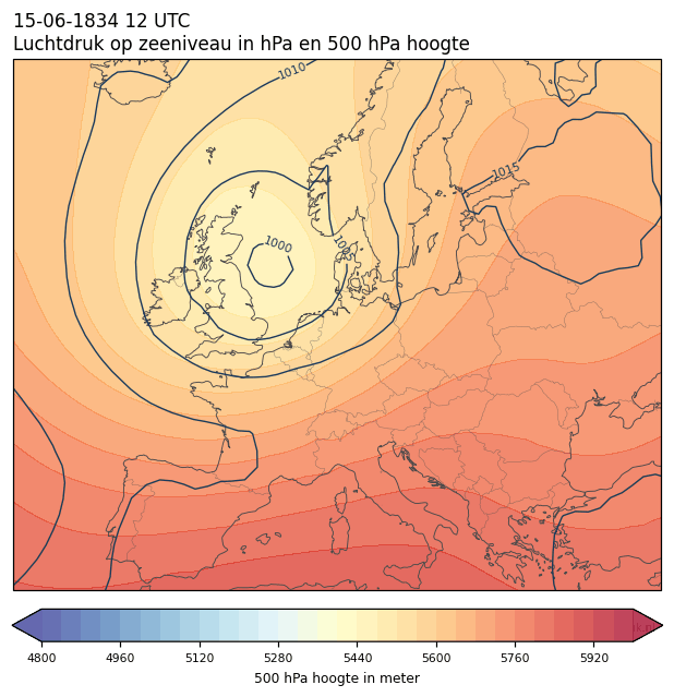 Weerkaart van 15 juni 1834 om 12 UTC