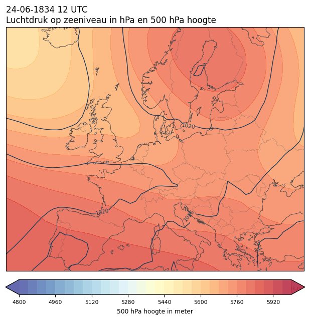Weerkaart van 24 juni 1834 om 12 UTC