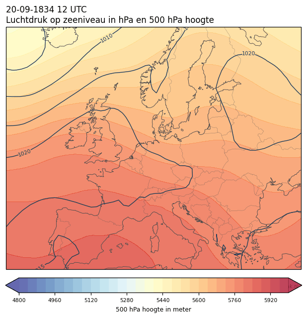 Weerkaart van 20 september 1834 om 12 UTC