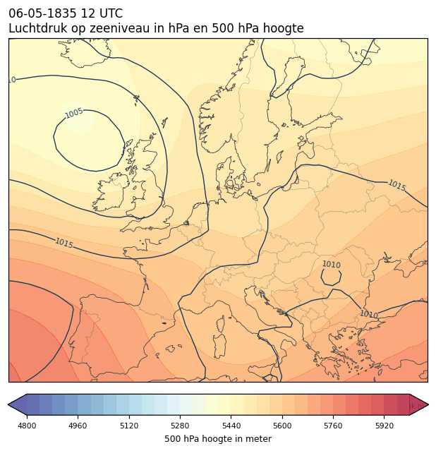 Weerkaart van 6 mei 1835 om 12 UTC