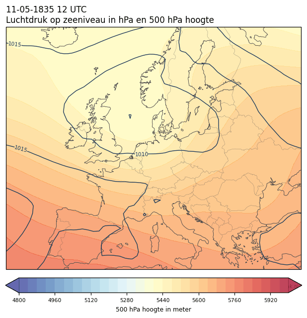 Weerkaart van 11 mei 1835 om 12 UTC