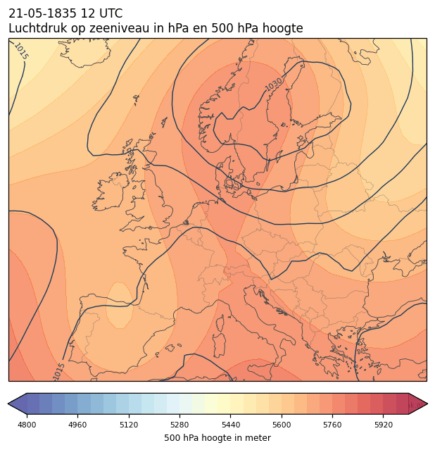 Weerkaart van 21 mei 1835 om 12 UTC