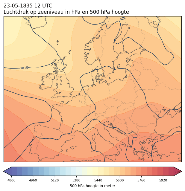 Weerkaart van 23 mei 1835 om 12 UTC