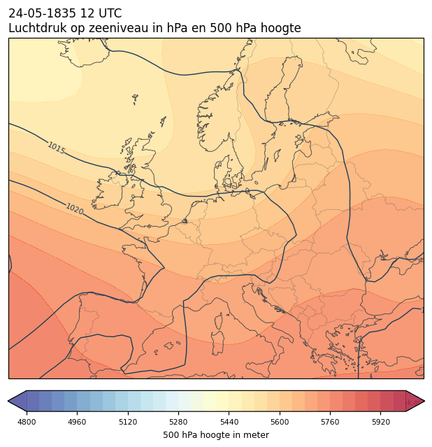 Weerkaart van 24 mei 1835 om 12 UTC