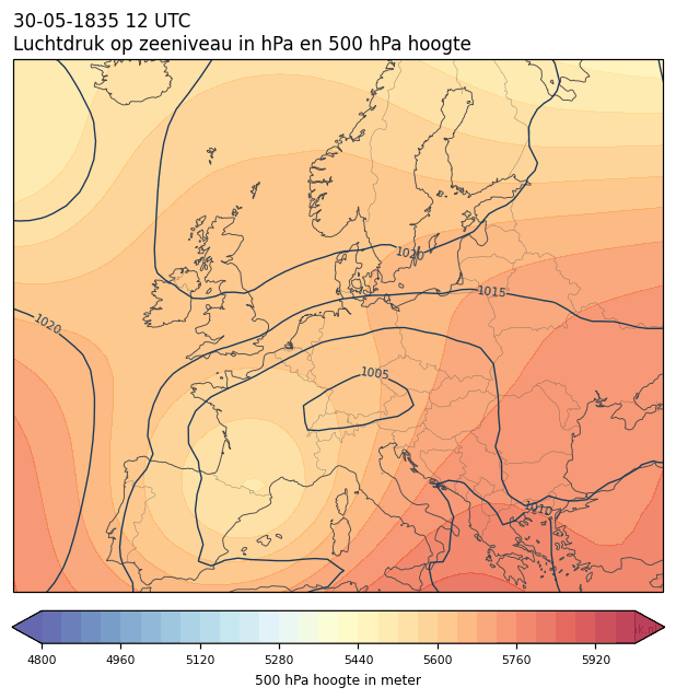 Weerkaart van 30 mei 1835 om 12 UTC