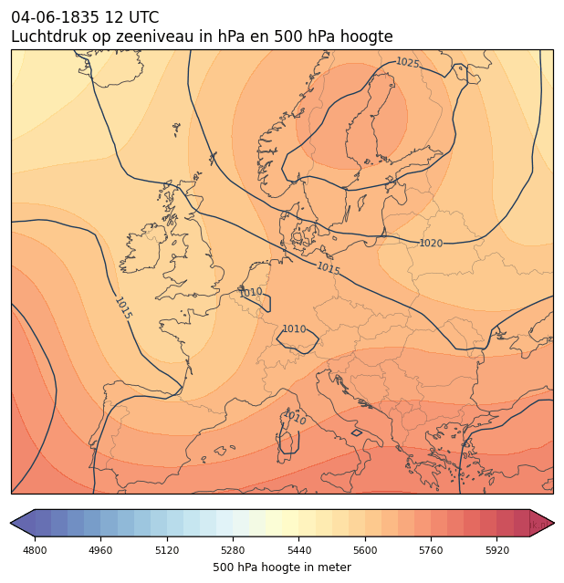 Weerkaart van 4 juni 1835 om 12 UTC