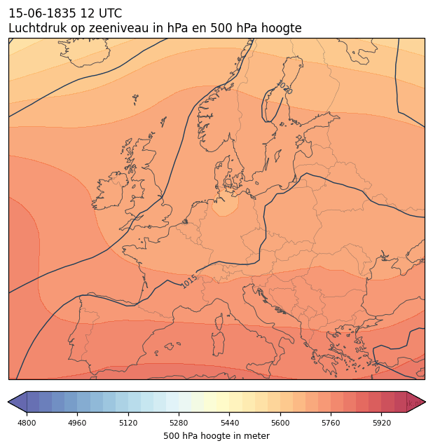 Weerkaart van 15 juni 1835 om 12 UTC