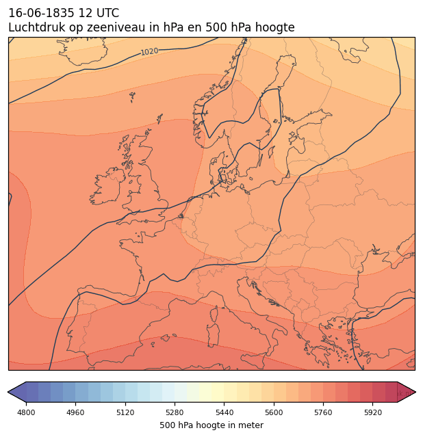 Weerkaart van 16 juni 1835 om 12 UTC