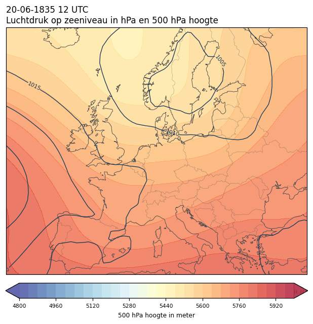 Weerkaart van 20 juni 1835 om 12 UTC