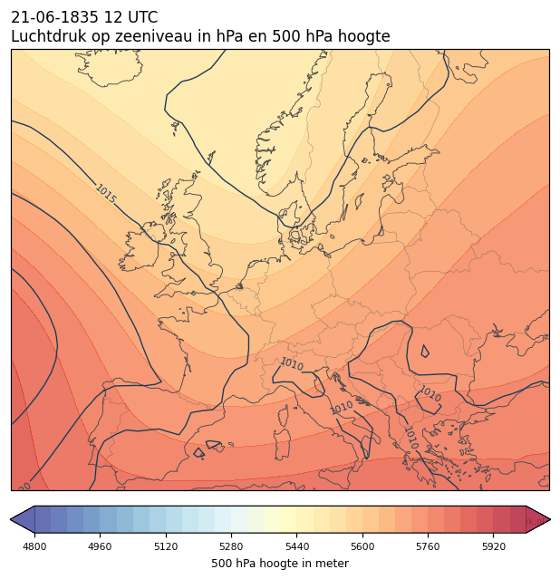 Weerkaart van 21 juni 1835 om 12 UTC