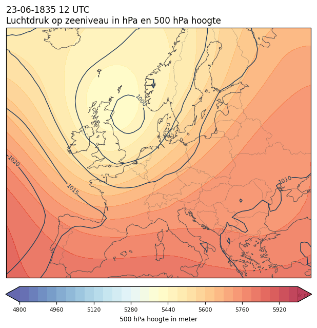 Weerkaart van 23 juni 1835 om 12 UTC