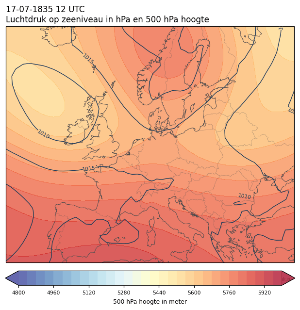 Weerkaart van 17 juli 1835 om 12 UTC
