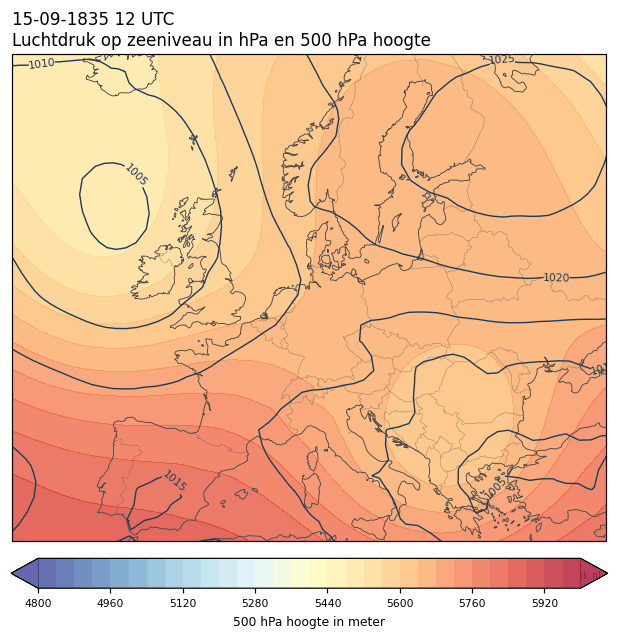 Weerkaart van 15 september 1835 om 12 UTC
