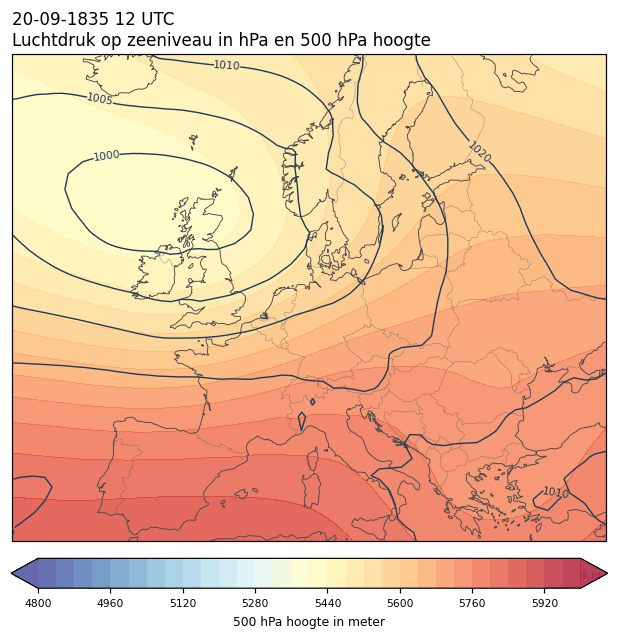 Weerkaart van 20 september 1835 om 12 UTC